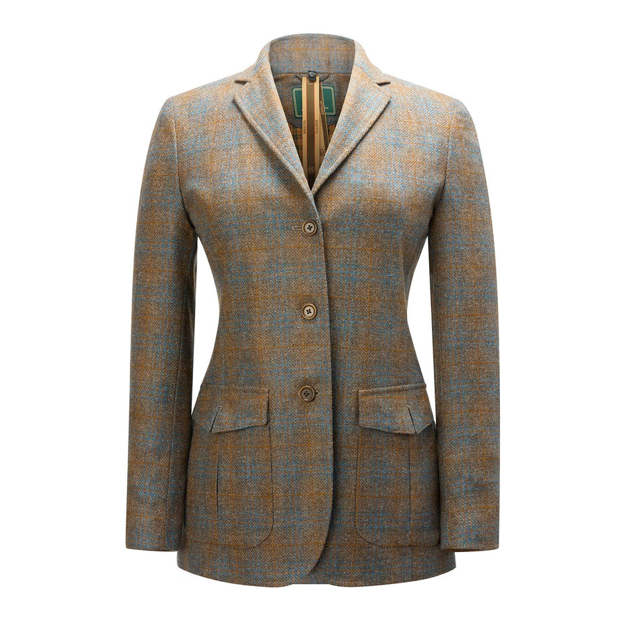 Womens St James Tweed Jacket Brown Celeste Check Hunting