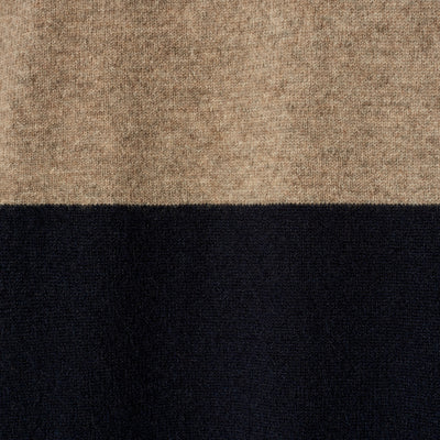 Color Block Cashmere Sweater - Navy Pebble