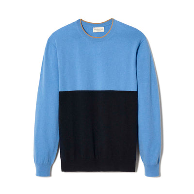 Color Block Cashmere Sweater - Navy Skye