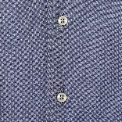 Cotton Stripe Short Sleeve Shirt - Grey Whale Blue