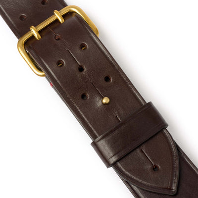 Vintage Leather Sam Brown Belt – Dark Brown