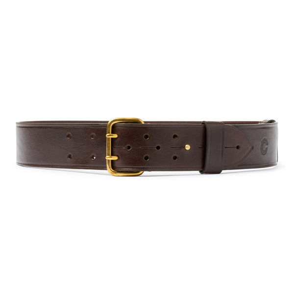 Vintage Leather Sam Brown Belt – Dark Brown