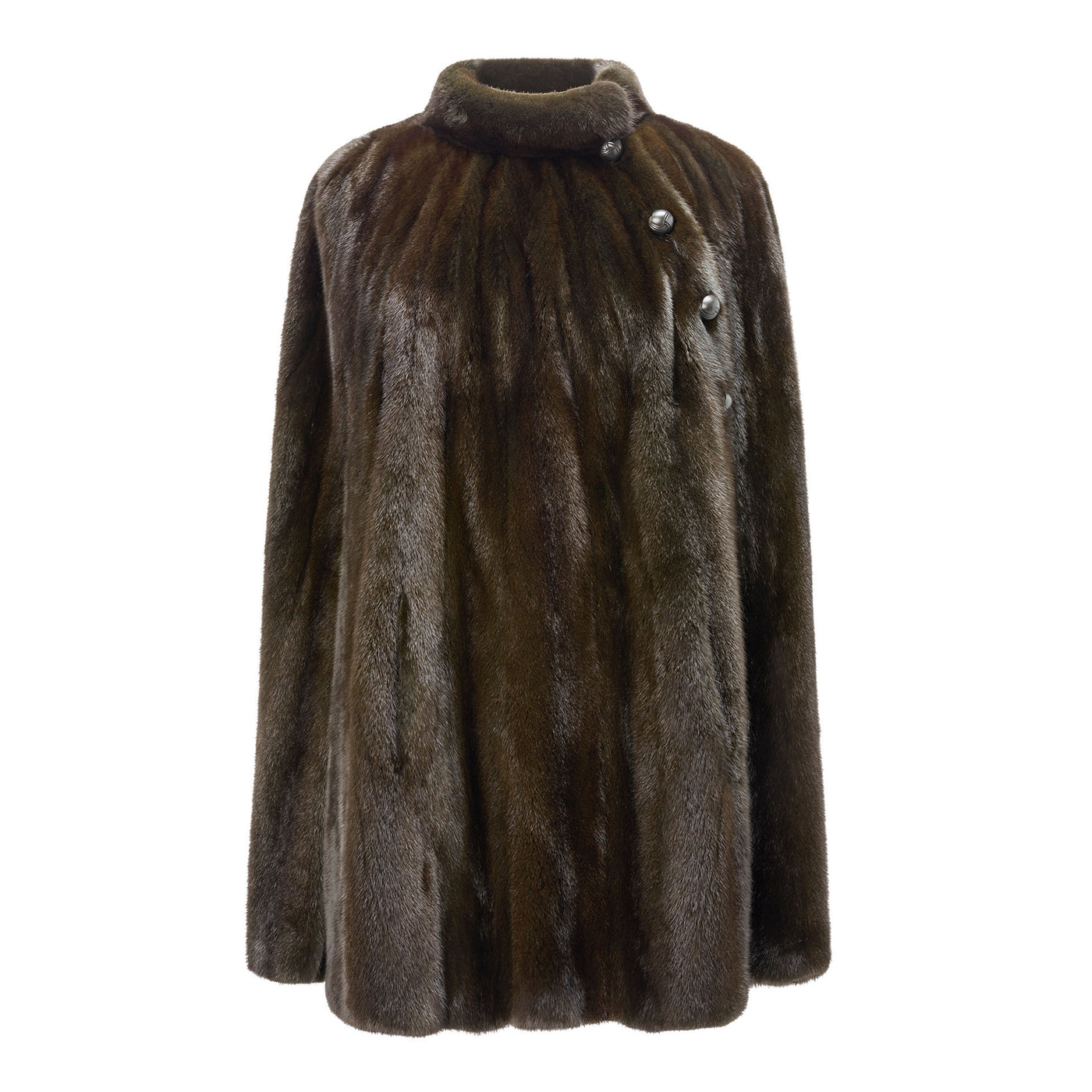 Women’s Dark Brown Mink Fur Cape