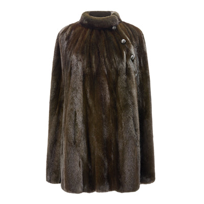 Women’s Dark Brown Mink Fur Cape