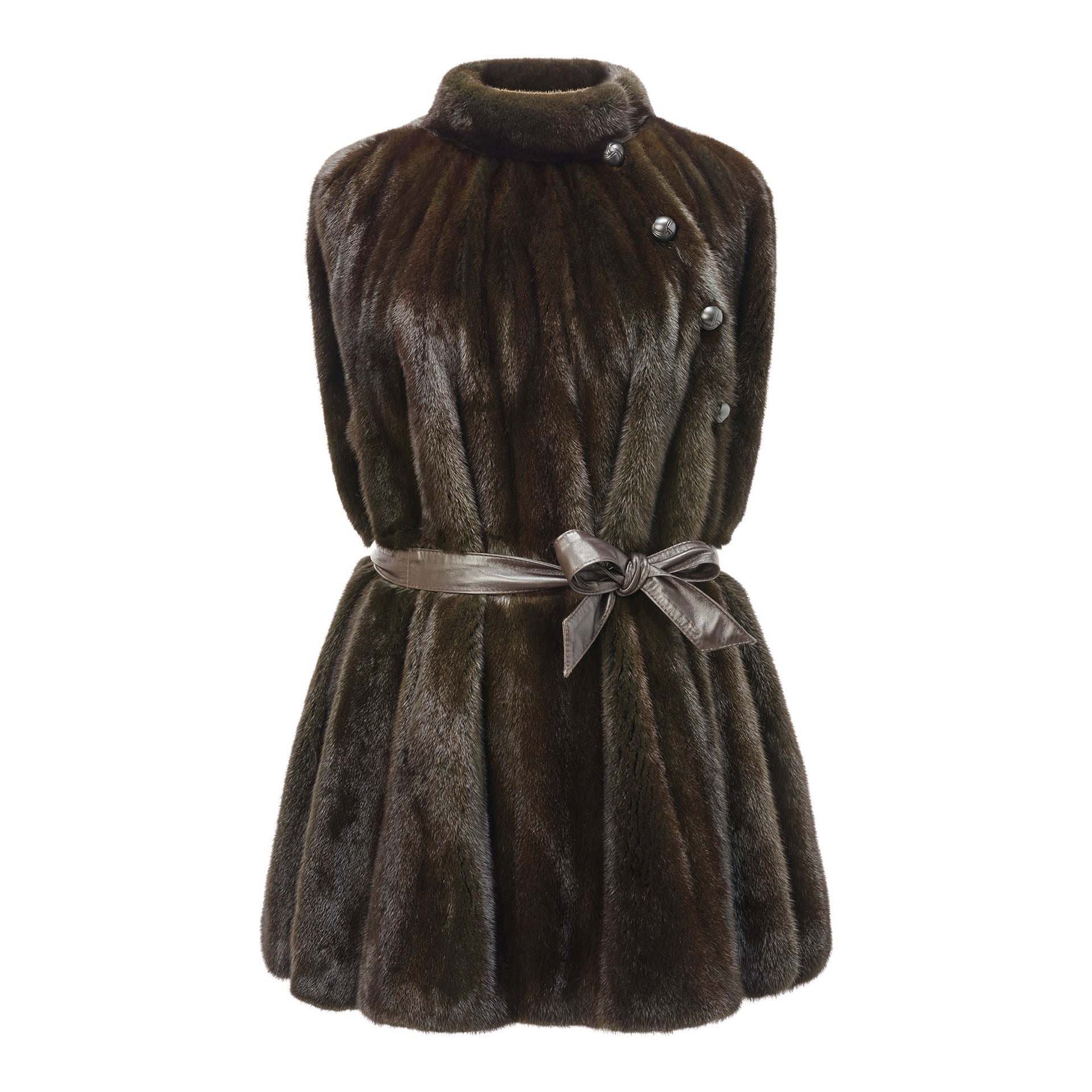 Women’s Dark Brown Mink Fur Cape