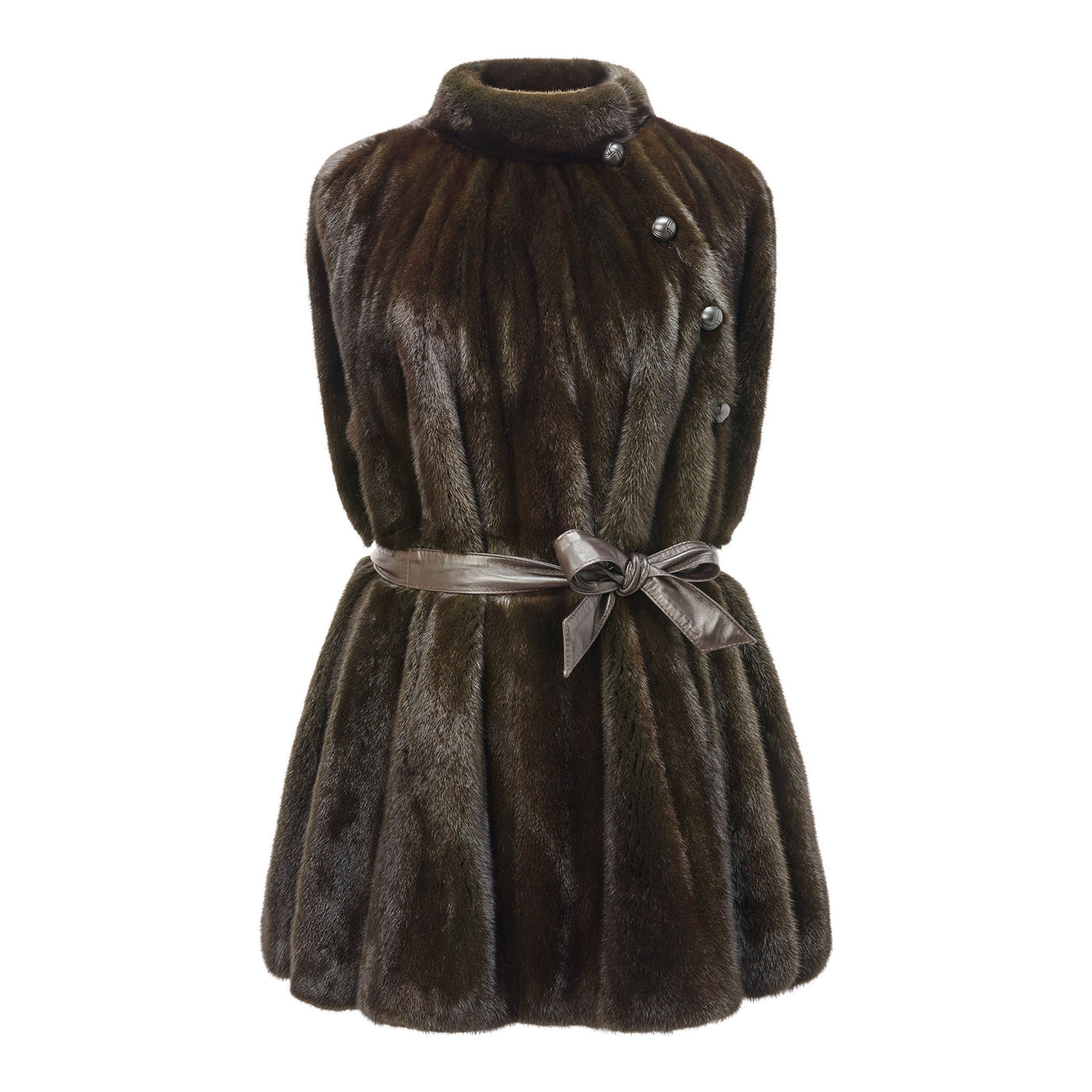 Women’s Dark Brown Mink Fur Cape