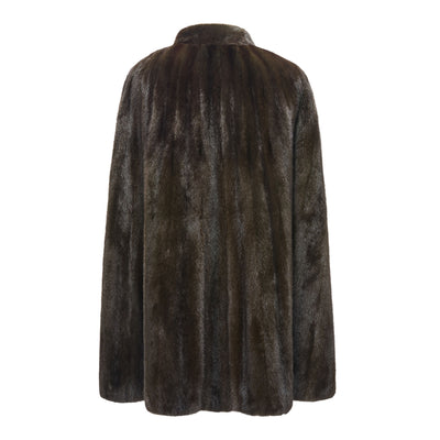 Women’s Dark Brown Mink Fur Cape
