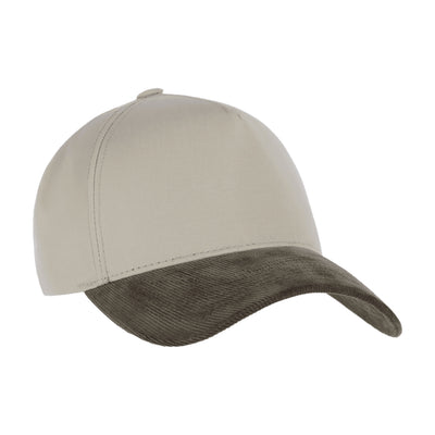 Beige and brown cap on a white background