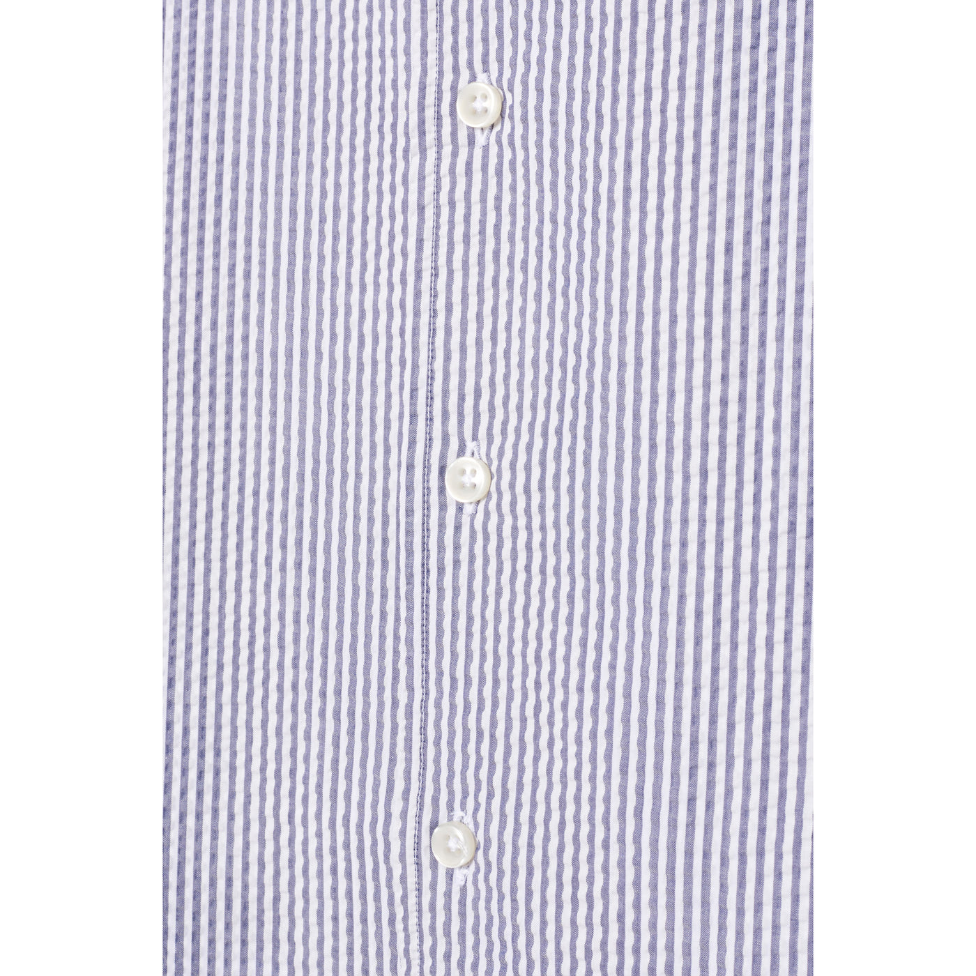 Fine Gingham Linen Short Sleeve Shirt - Navy White