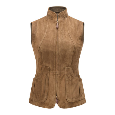 Women's Waidegg Lamb Velour Gilet – Earth