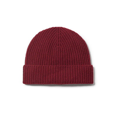 Cashmere Knit Hat - Bordeaux