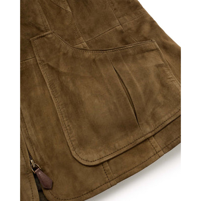 Women's Waidegg Lamb Velour Gilet – Earth