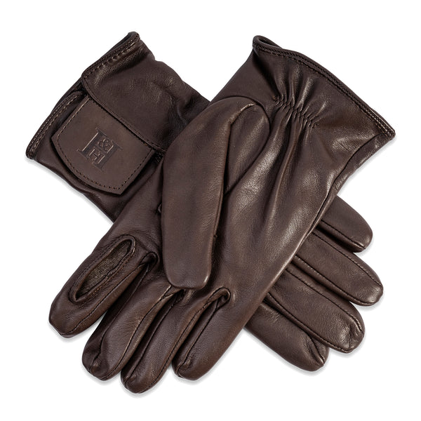 Holland & Holland Leather Shooting Gloves - Walnut