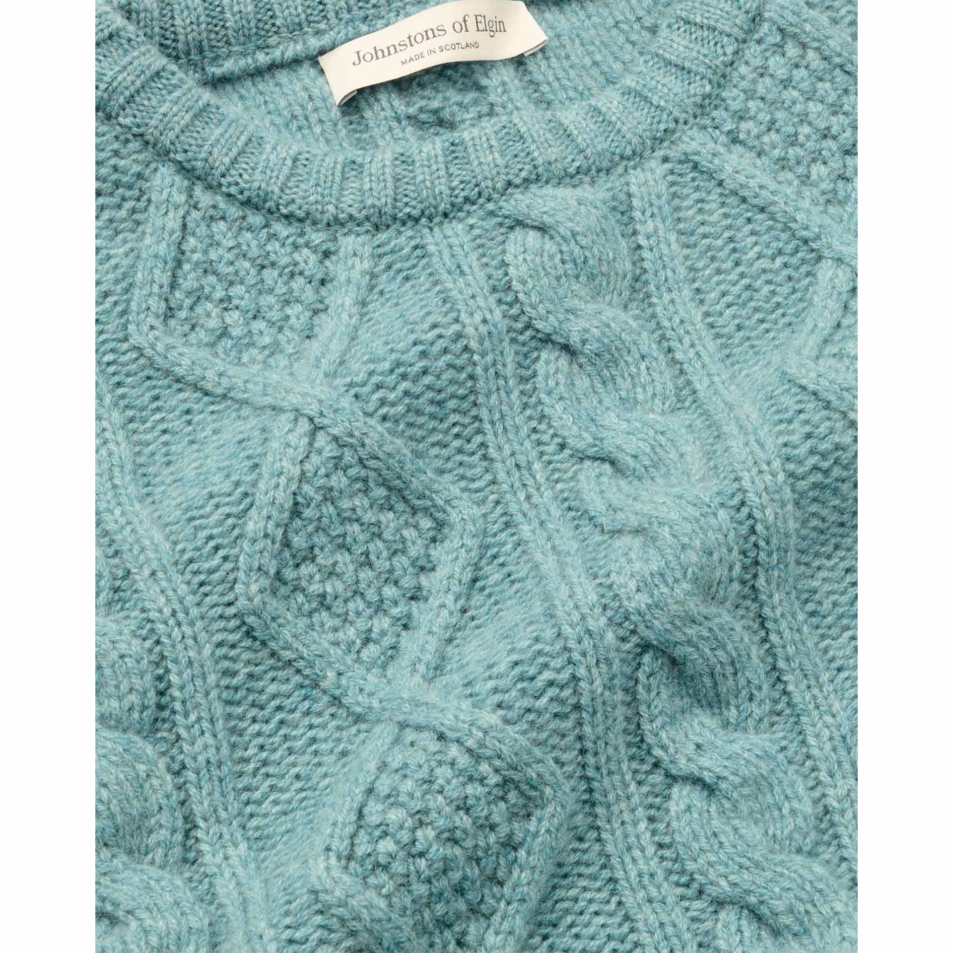 Women's Cashmere Cable Oversize Tank - Seascape
