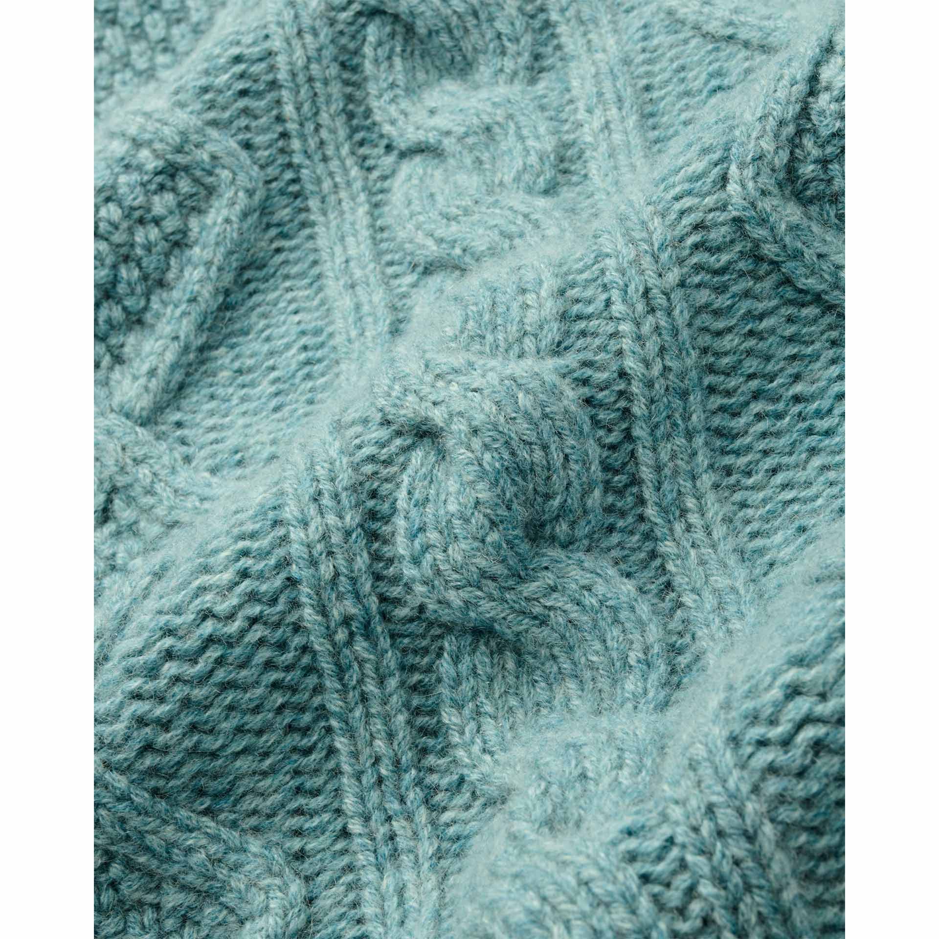 Women's Cashmere Cable Oversize Tank - Seascape