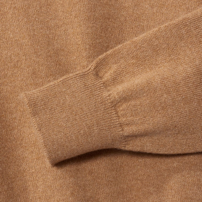 Cashmere Quarter Zip Sweater - Camel