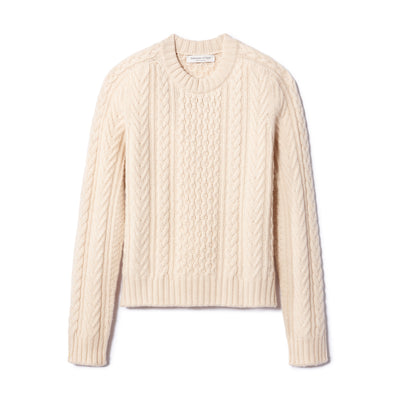 Cashmere Round Neck Cropped Sweater
