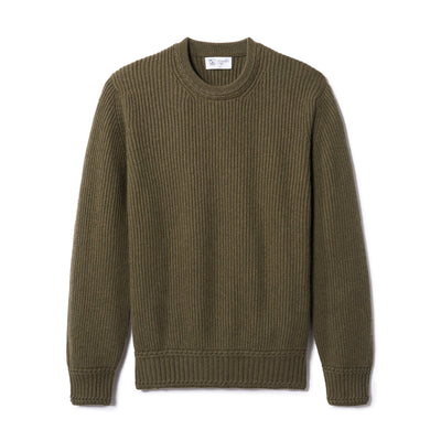Upcycled Cashmere Wool Sweater - Olive