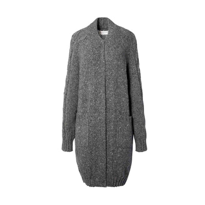 Women's Cashmere Donegal Cocoon Cardigan - Mid Grey