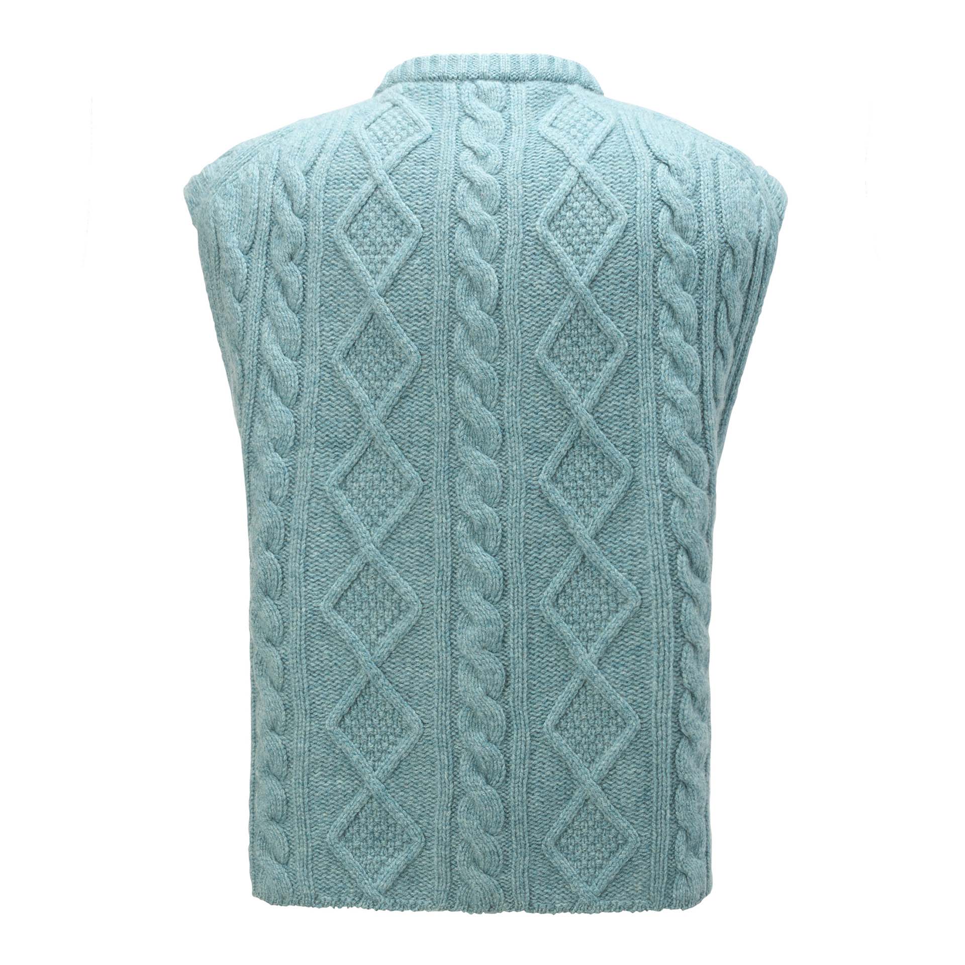 Women's Cashmere Cable Oversize Tank - Seascape