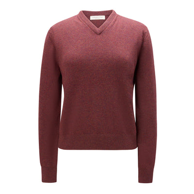 Women's Classic Cashmere V-Neck – Damson