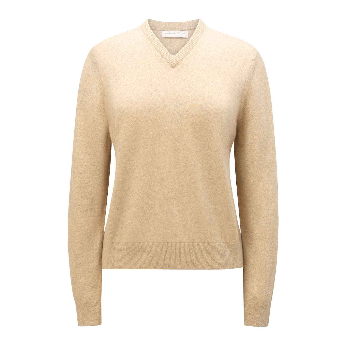 Women's Classic Cashmere V-Neck – Oatmeal