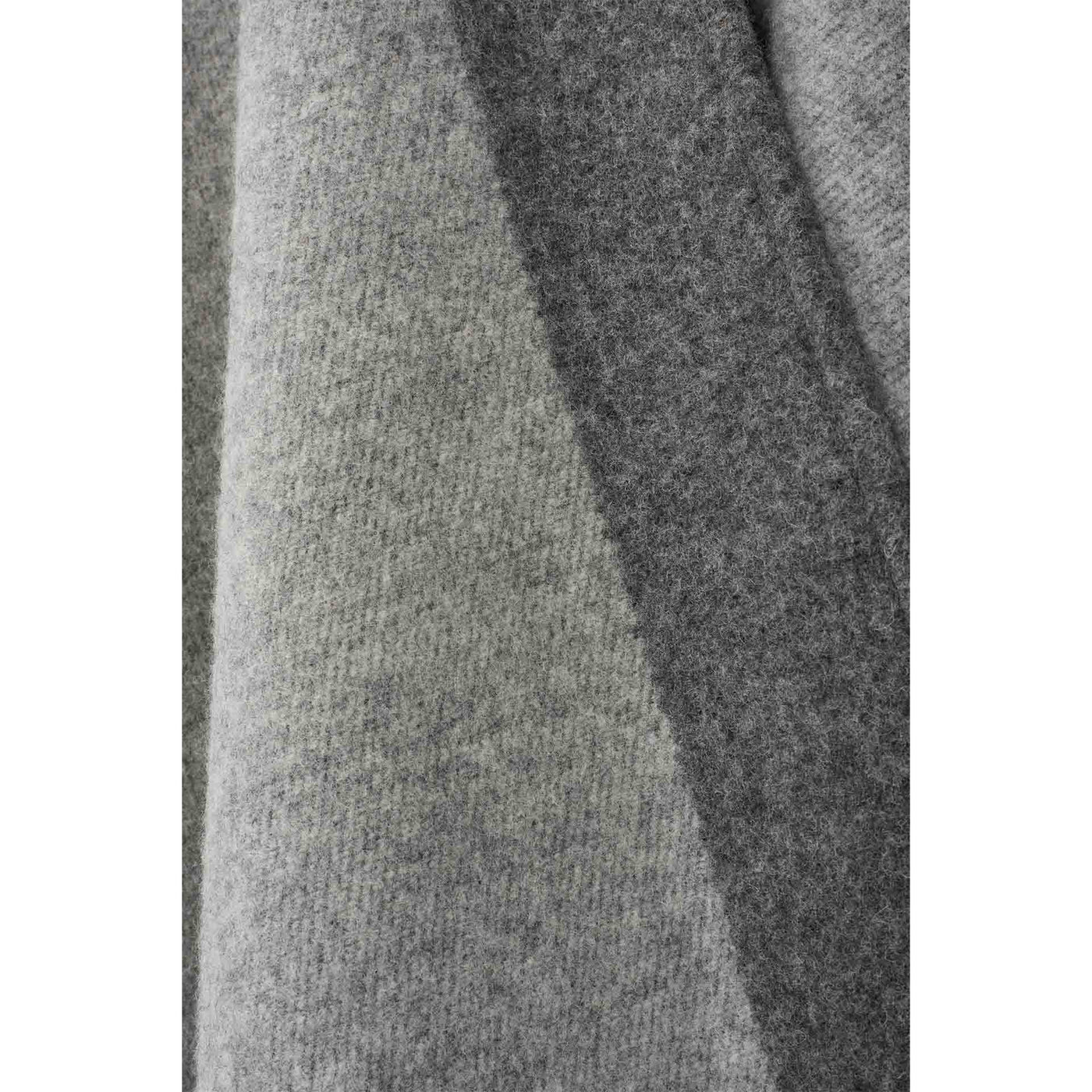 100% Wool Woven Cape - Grey