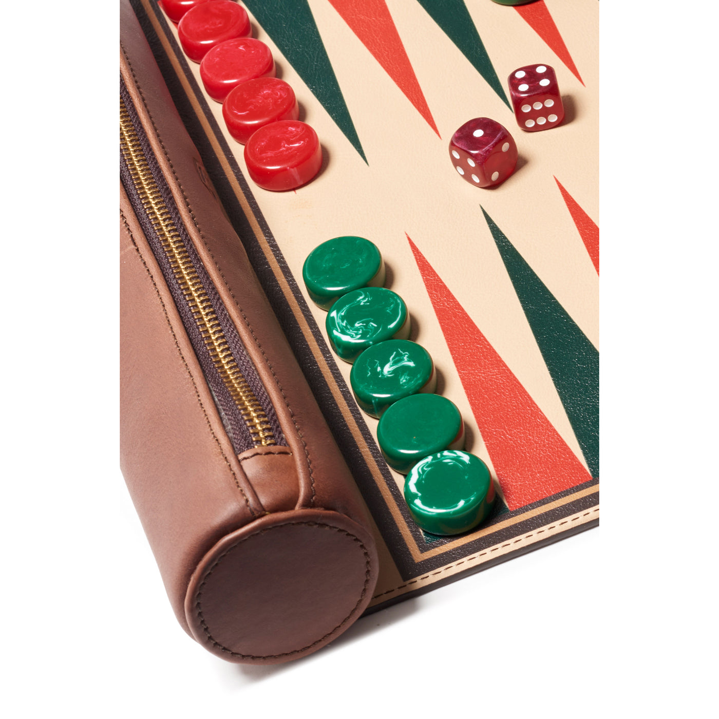 Handmade Leather Backgammon Roll