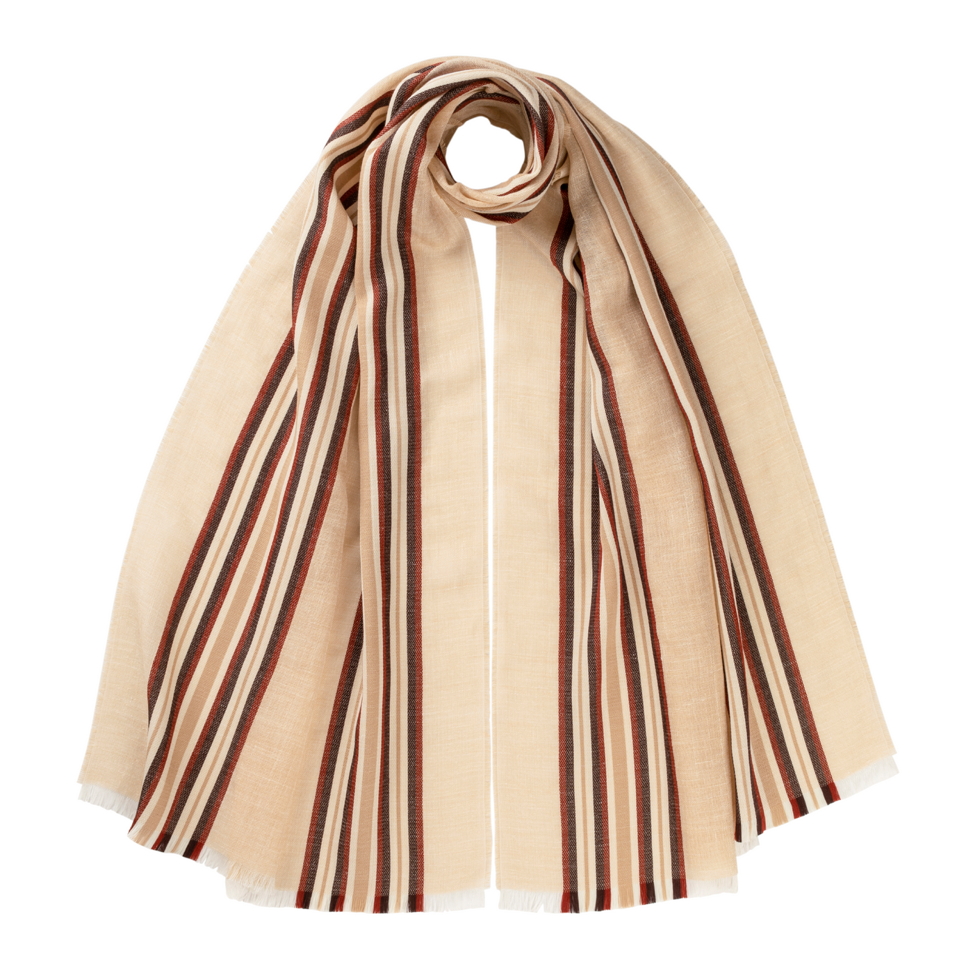 Beach Stripe Scarf - Natural