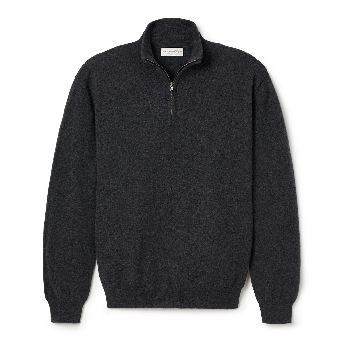 Cashmere 1/4 Zip Sweater - Charcoal