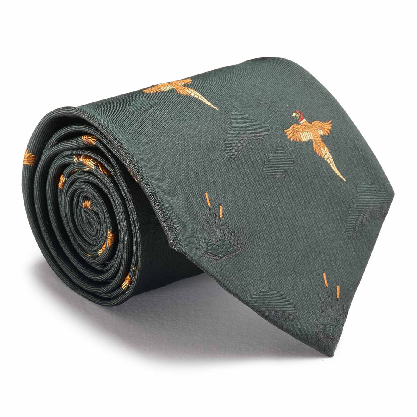 BERETTA GALLERY Silk Pheasant in Flight Tie – Green For Sale. #119809