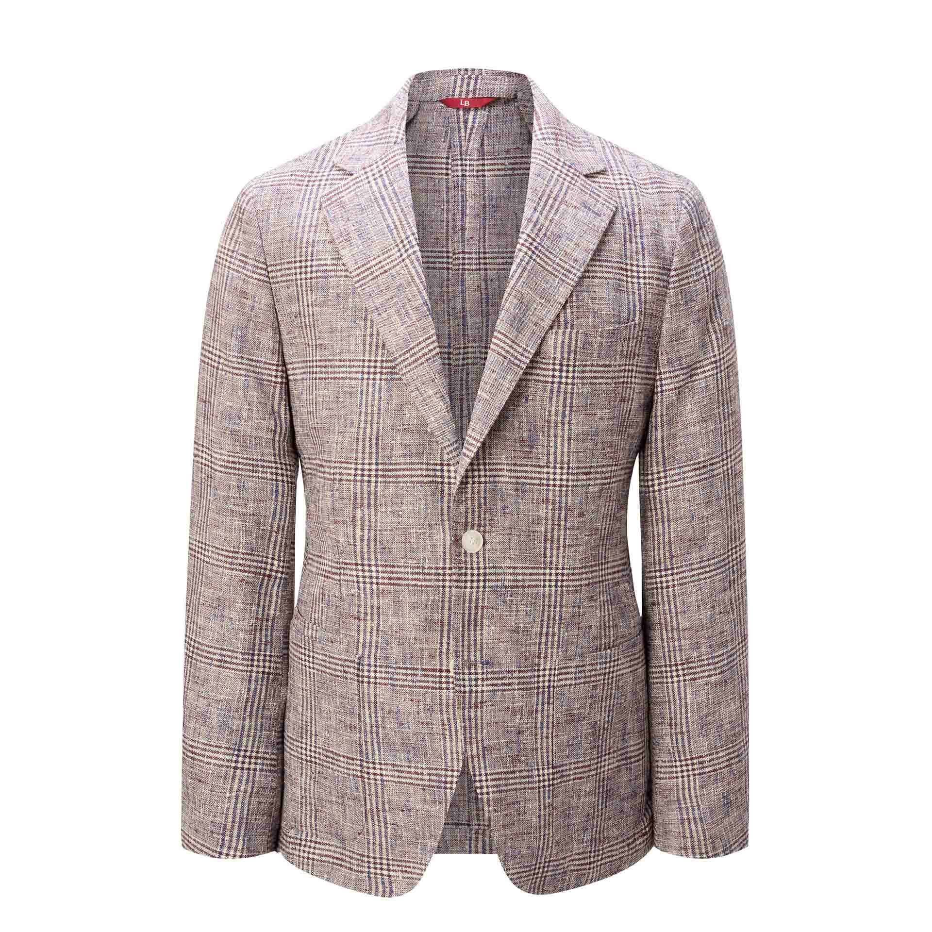 Amalfi Plaid Jacket - Burgundy