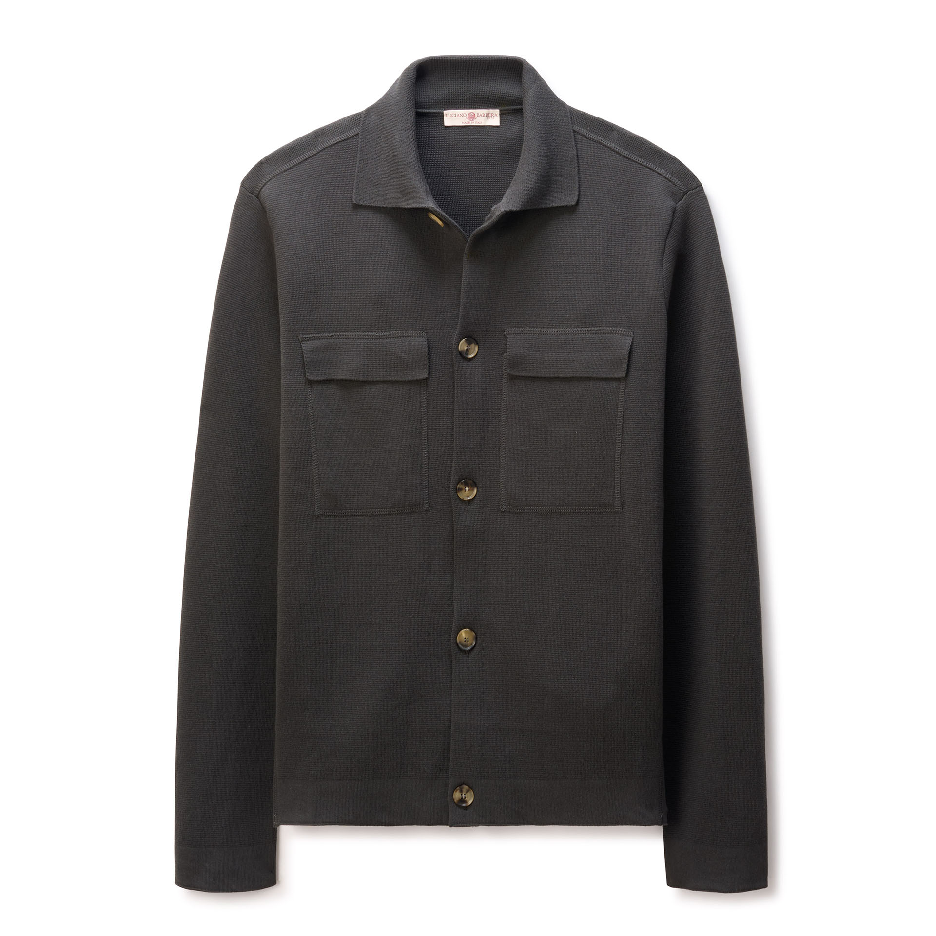 Knitted Sweater Jacket - Dark Grey