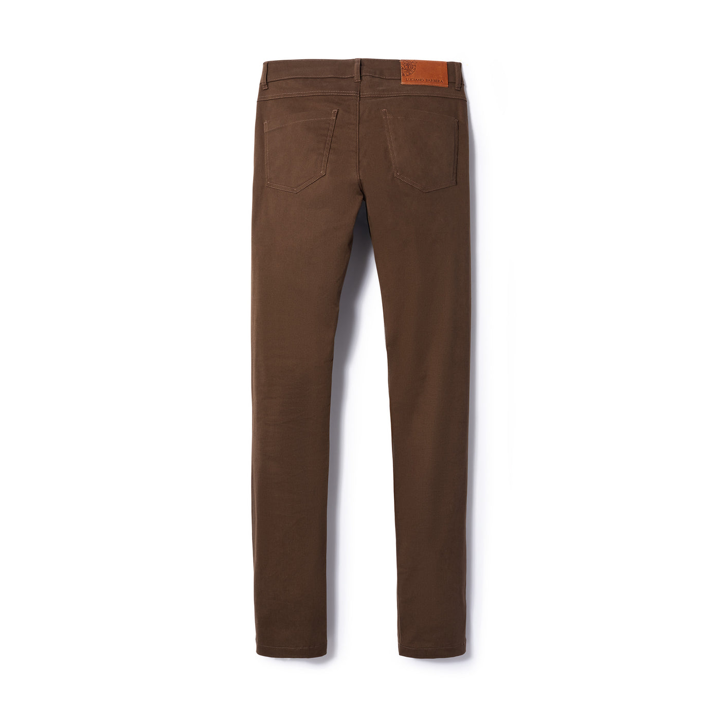 Slim Stretch Cotton Twill Five Pocket Pants - Light Brown