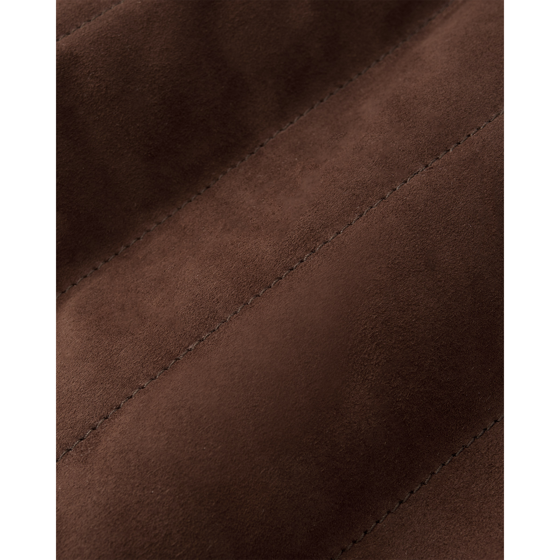 Channel Quilted Suede Vest -  Chocolat