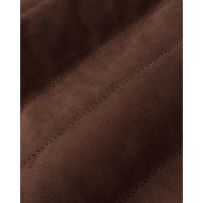 Channel Quilted Suede Vest -  Chocolat