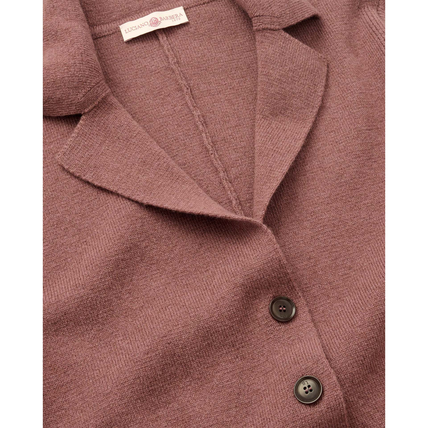 LUCIANO BARBERA Women's Notch Lapel Sweater Jacket - Plum