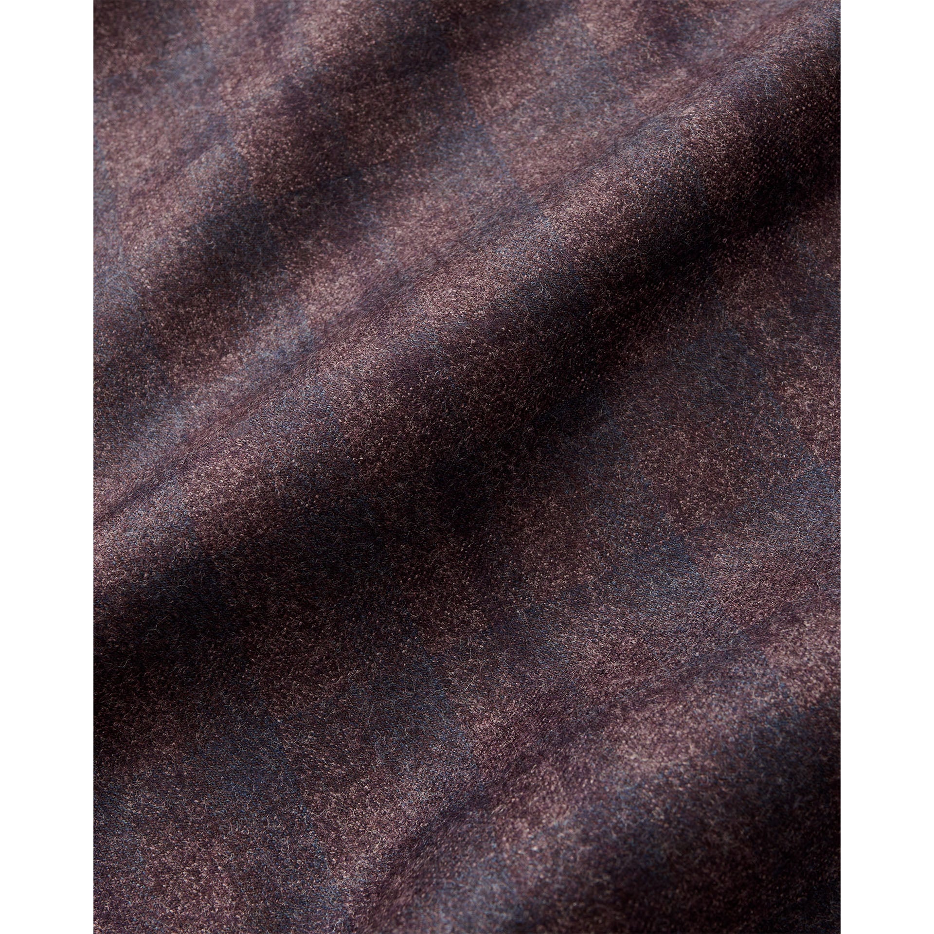 Women's Glen Plaid Italian Wool Overshirt - Plum & Blue