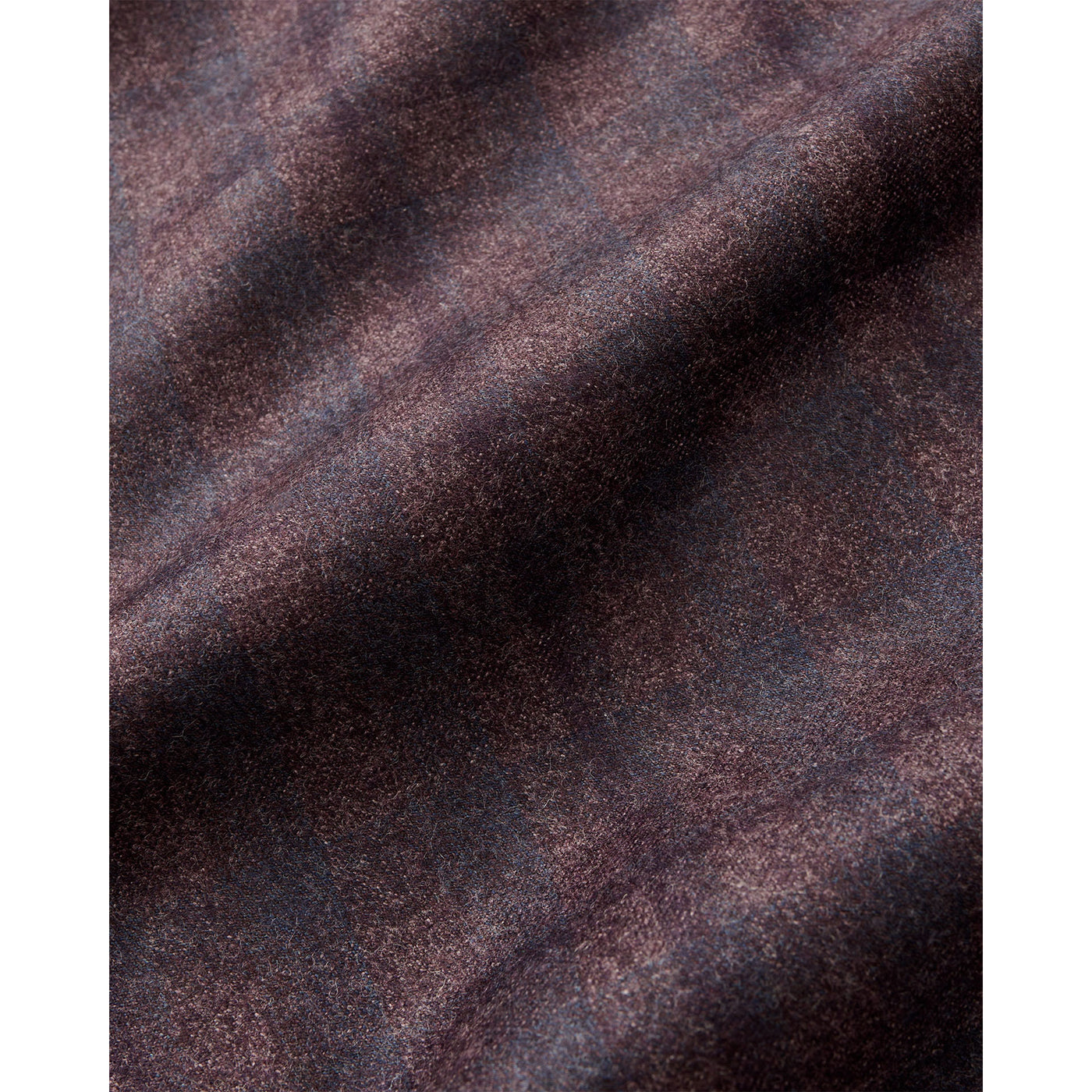 Women's Glen Plaid Italian Wool Overshirt - Plum & Blue