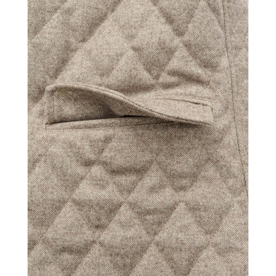 Women's Italian Quilted Vest - Tan