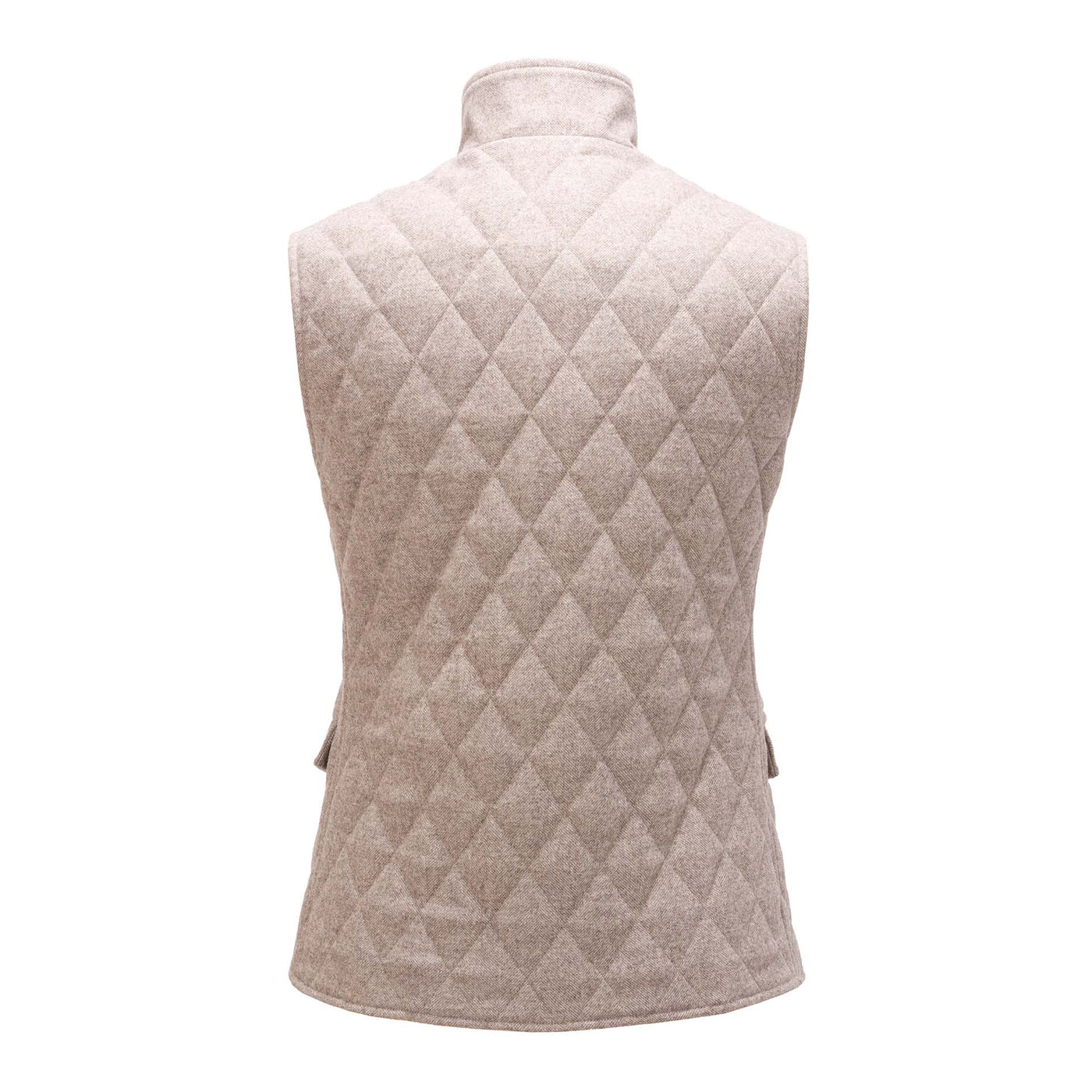 Women's Italian Quilted Vest - Tan