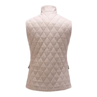 Women's Italian Quilted Vest - Tan