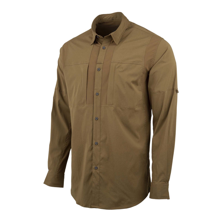 TKAD Flex Shirt Flat Dark Earth performance hunting shirt in brown