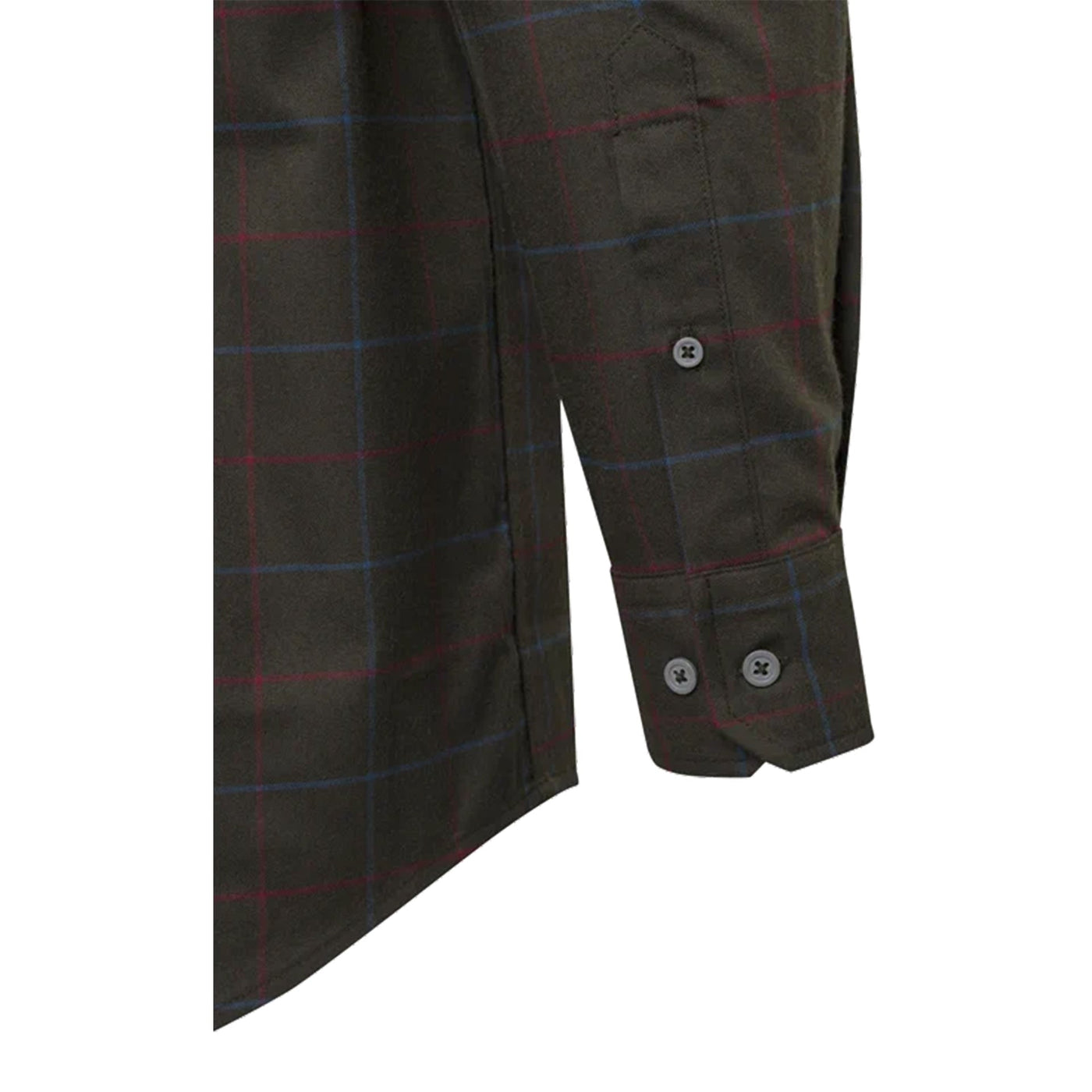 Jargo Stretch Shirt - Bark & Burgundy Check