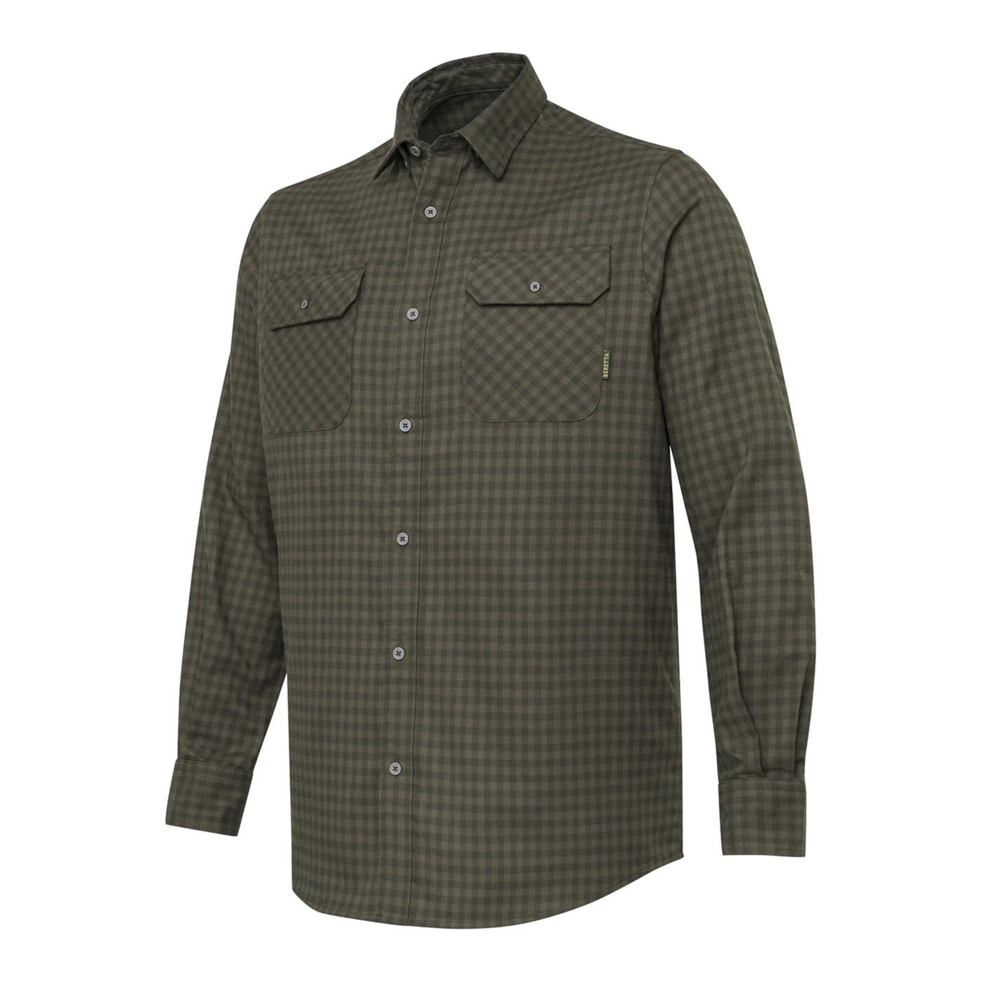 Cadet Flannel Shirt - Green & Brown Check