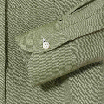 Women's Italian Brushed Cotton Check Shirt - Sage