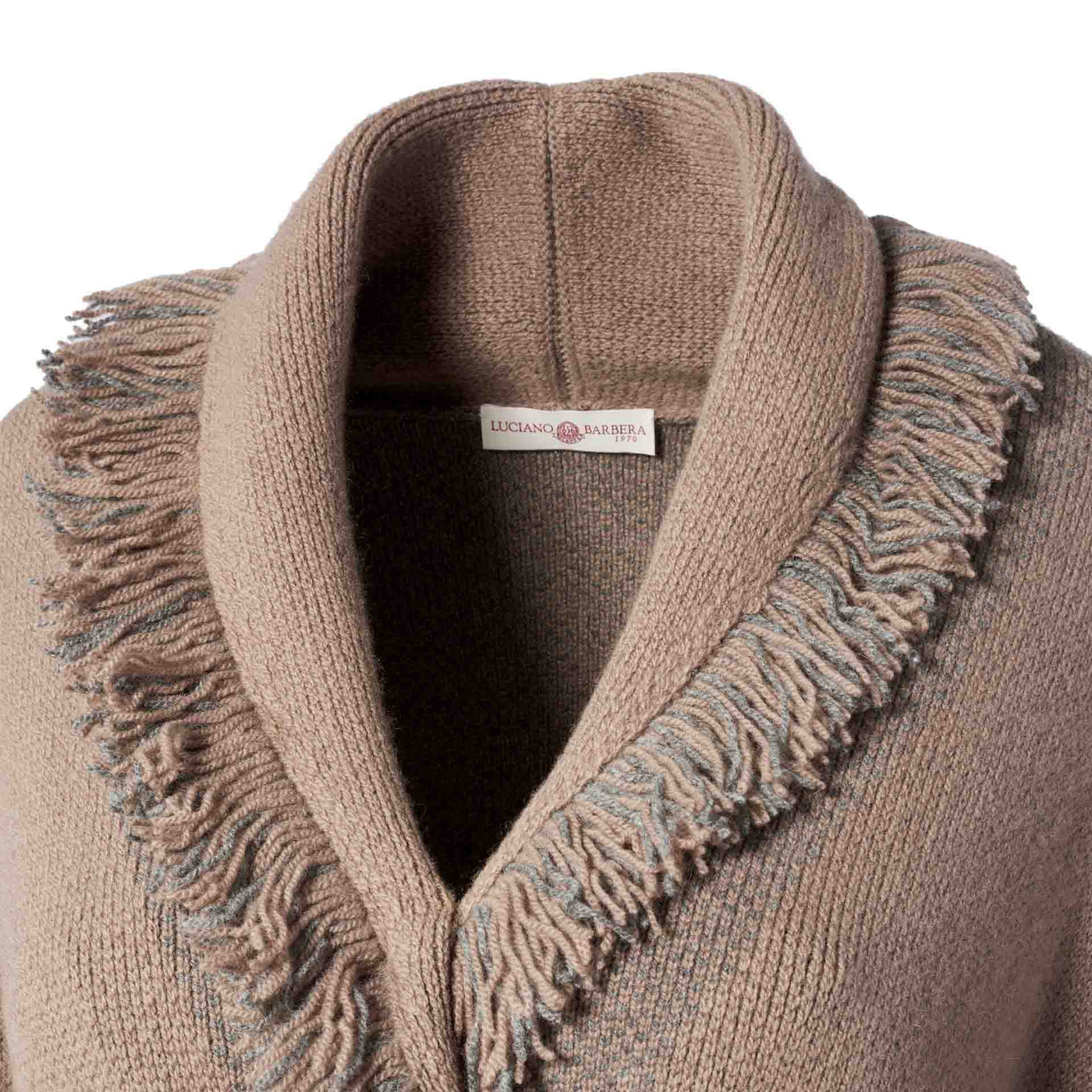Women's Alpine Cable Shawl Sweater - Heather Blue