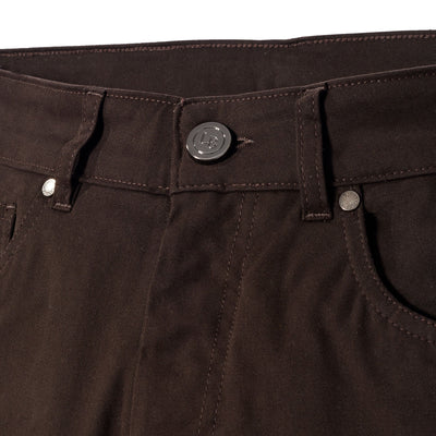 Slim Stretch Cotton Twill Five Pocket Pants - Dark Brown
