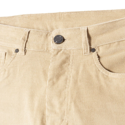 Slim Stretch Cotton Corduroy Five Pocket Pants - Beige