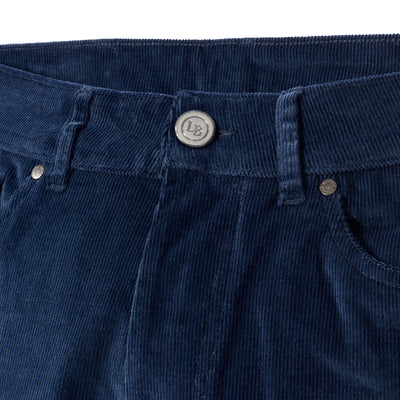 Slim Stretch Cotton Corduroy Five Pocket Pants - Navy